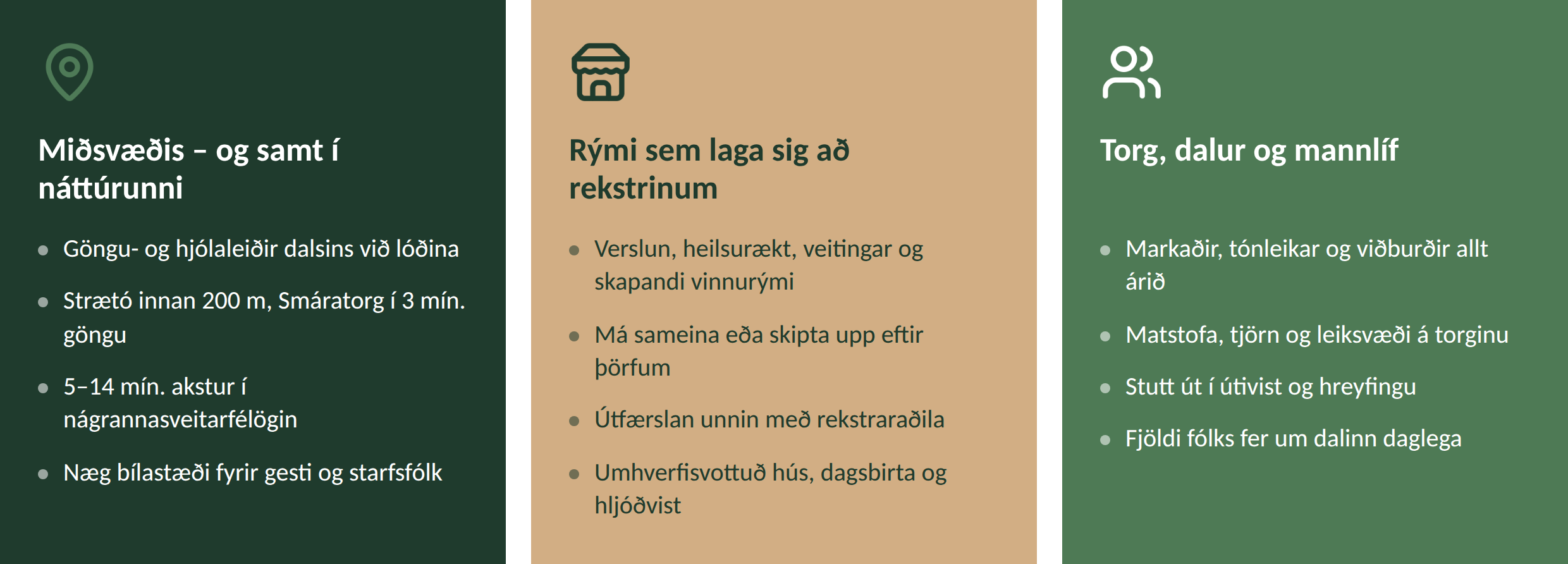 Af hverju Dalvegur 1 – staðsetning, sveigjanleg rými og mannlíf á torginu
